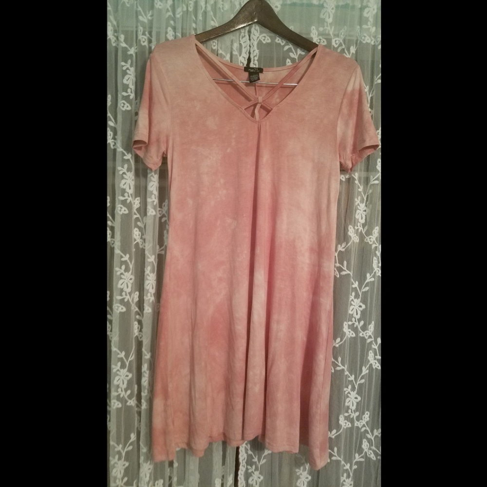 Rue21 coral tie dye dress